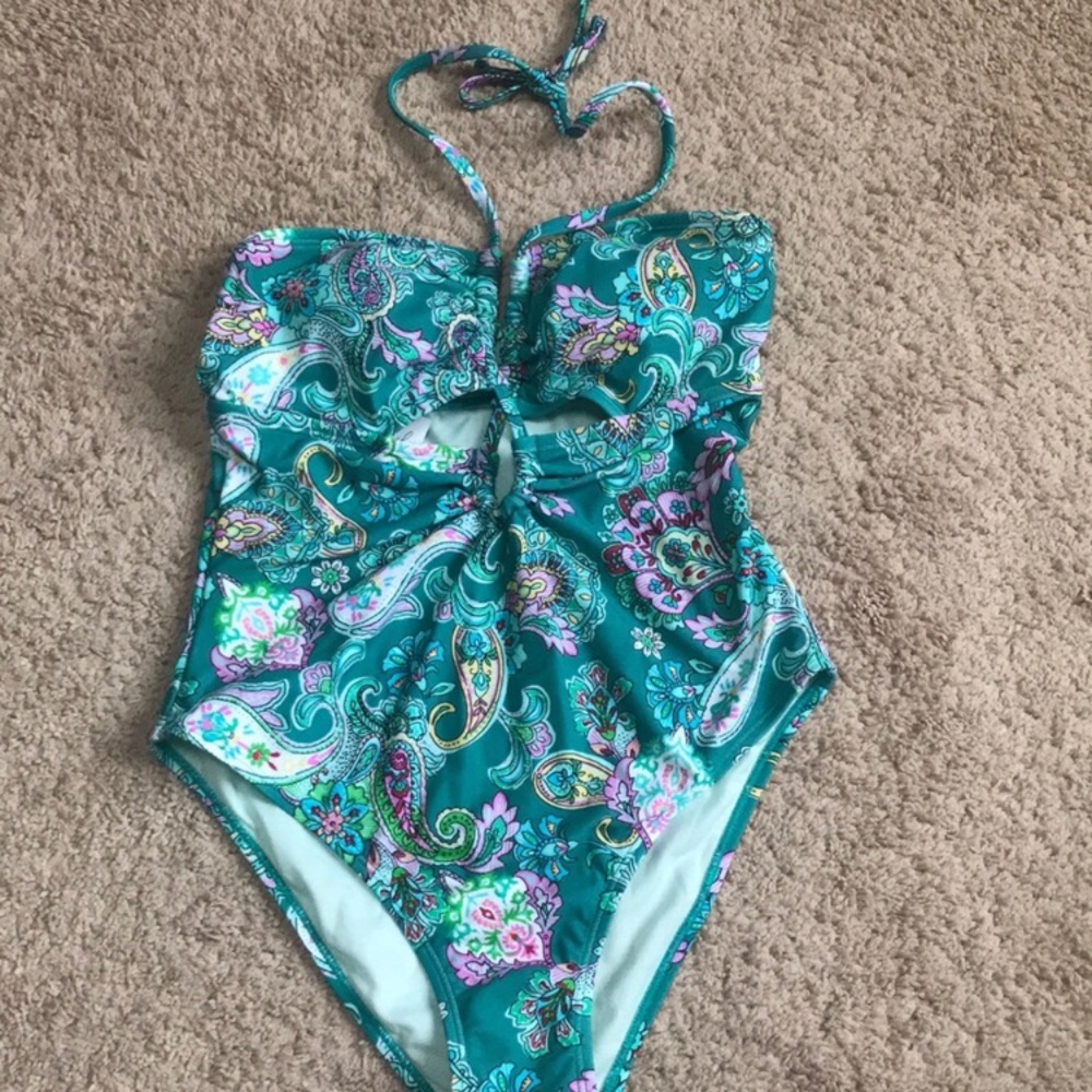 Paisley Print One-Piece Swimsuit